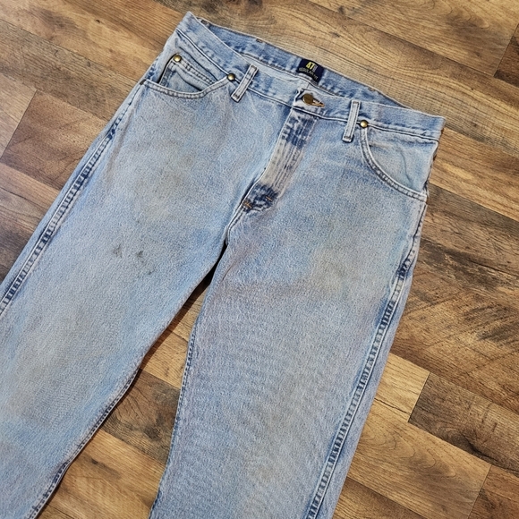 Wrangler Men's Western Light Wash Denim Jeans Size 34x36 - Picture 2 of 11